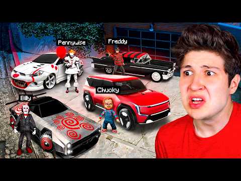 ROBANDO COCHES de PELÍCULAS de TERROR en GTA 5! 🚘👻 (Mods)