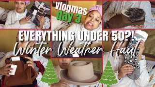 VLOGMAS DAY 3 🎄 EVERYTHING UNDER $50 WINTER FASHION HAUL TARGET BEARPAW BURLINGTON