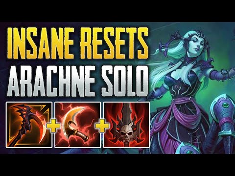 ARACHNE BUT SHE RESETS HER COOLDOWNS IN 3 SECONDS! Arachne Solo Gameplay (SMITE Conquest)