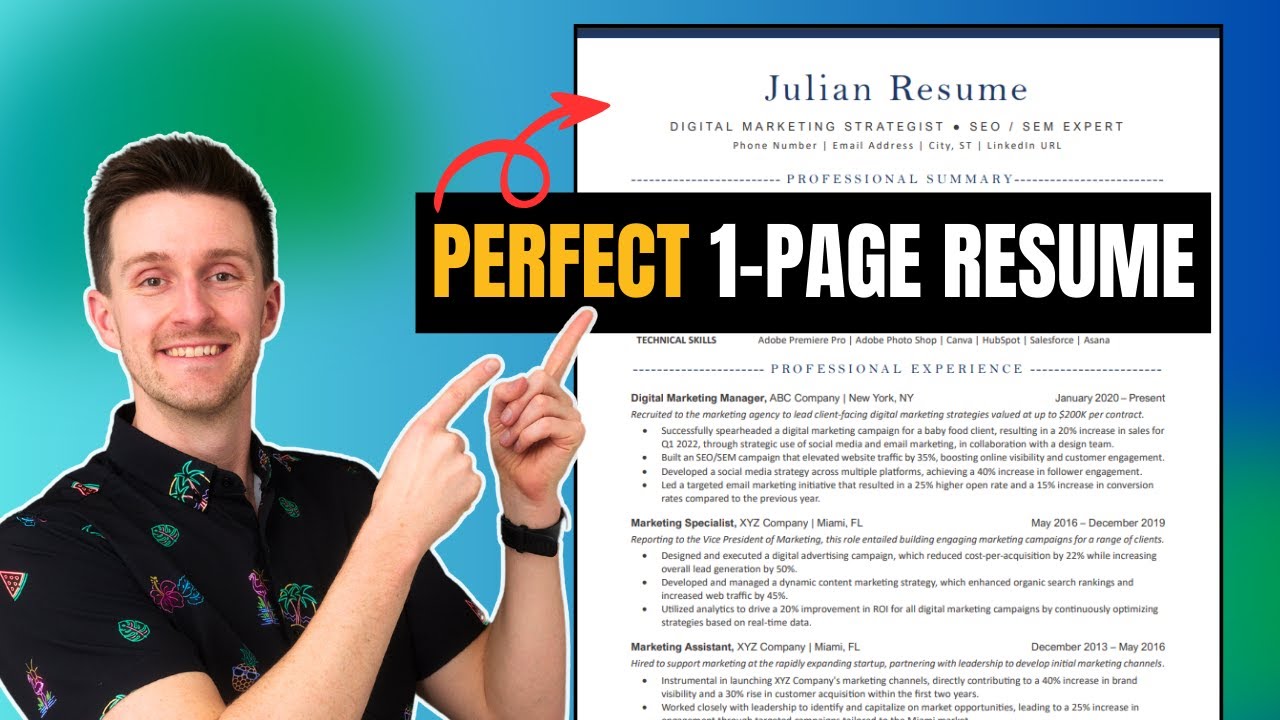 How to Write and Format the Perfect 1-Page Resume (with templates and examples)