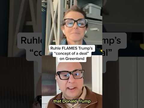 Ruhle FLAMES Trump's 'concept of a deal' on Greenland