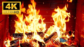 🔥Cozy Night by the Christmas Fireplace 4K | Fireplace with Crackling Fire Sounds for Deep Relaxation