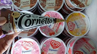 Drama beli es krim Walls rasa strawberry dan Cornetto black and white di Indomaret⁉️l like ice cream