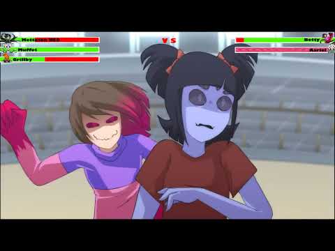 Mettaton NEO vs Betty with healthbars