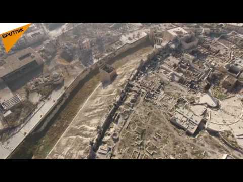 Drone View of the Old City of Aleppo