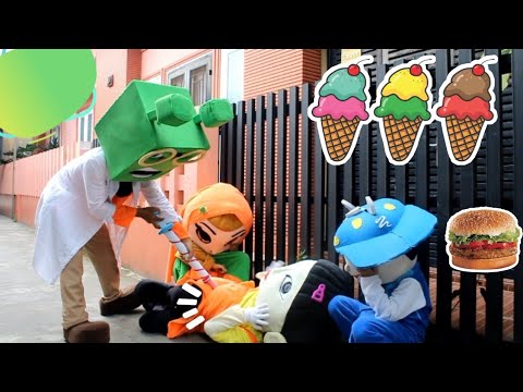 DRAMA BADUT SQUID GAME SAKIT PERUT ~ gara gara curi ES KRIM dan Hamburger