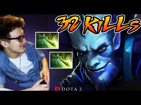 32 KiLLs Riki CARRY Mode - Miracle- Dota 2 7.03