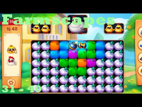 Farmscapes Level 31 - 40 HD Gameplay Walkthrough |  3 - match game | android | ios | pc | app