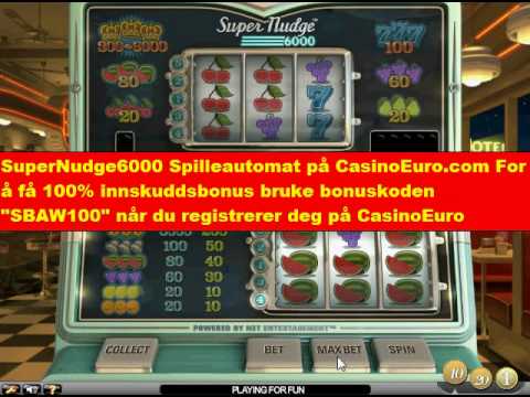 SuperNudge6000 Spilleautomat CasinoEuro Bonuskoden SBAW100