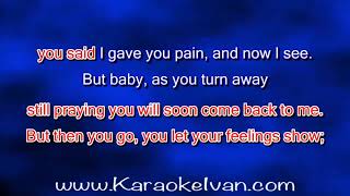 Bee Gees - Baby as you turn away (KARAOKE)