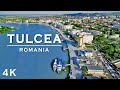 TULCEA Romania 4K DJI Drone Flying Over The City Danube Delta Lake Ciuperca Summer 2023