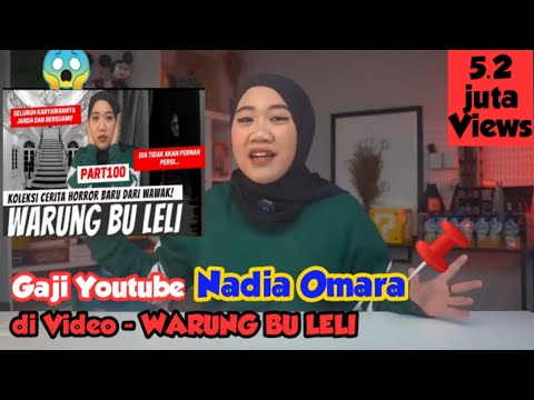 Gaji Youtube Nadia Omara di Video 📌Warung Bu Leli - KHW Part 100 !
