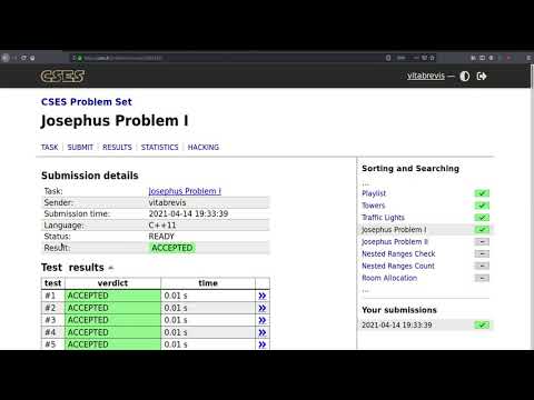 [CSES][Sorting and Searching] Josephus Problem I