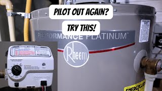 Water Heater Pilot Keeps Going Out | Try This Before You Replace Parts | Rheem Water Heater