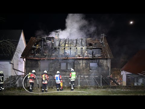 Residential building fully engulfed in flames, January 1, 2026