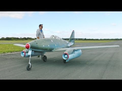 ② GIANT 1/3 SCALE RC MESSERSCHMITT ME 262 JET FIGHTER - ALI MACHINCHY ONBOARD CAMS - 2014
