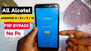 All Alcatel frp bypass 2023 | Android 8.1,9,10 | Alcatel (5033D,5024D) Google Account Remove | No Pc