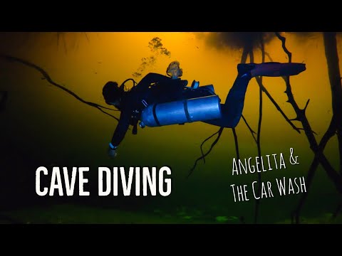 WATCH SCUBA DIVING CINOTES IN MEXICO (4K) - Angelita and The Car Wash
