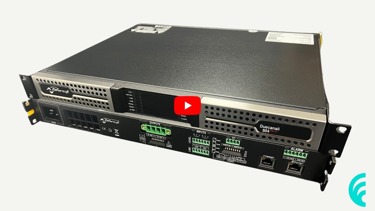 video Main Power Amply Powersoft Duecanali 804 DSP+D chính hãng 0
