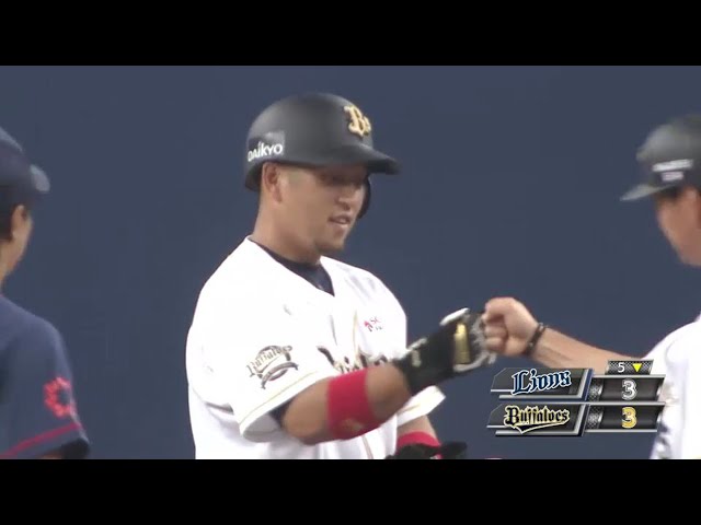 【5回裏】打球は左中間に落ちた!! バファローズ・中島の技あり同点打!! 2015/8/7 Bs-L