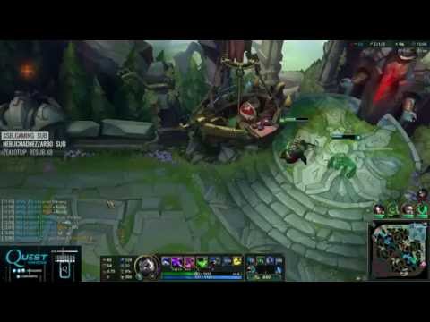 LOL S6 — Quas as Swain vs Gangplank Mid  Challenger Ranked Gameplay