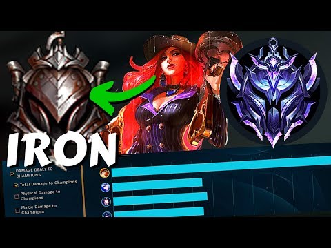 DIAMOND Miss Fortune in IRON MMR! HARD Smurfing in Bronze - League of Legends (Season 9)