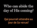 Who Can Abide (lyrics + French lyrics) - Michael Card