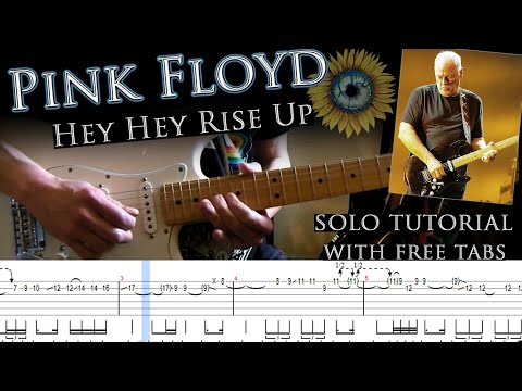 Pink Floyd feat. Andriy Khlyvnyuk - Hey Hey Rise Up solo lesson (with tablatures and backing track)
