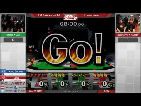 CFL Smackdown 120 Melee - Moses + Lad vs Biggpappa + Harriet - Losers Semis