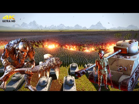 STEEL AGAINST MUTATION! WW2 vs TROLL & 1 MILLION ZOMBIE | Ultimate Epic Battle Simulator 2 - UEBS 2