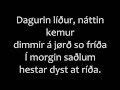Týr - Turið Torkilsdóttir lyrics 