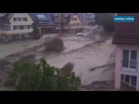 wetteronline.de: Reißende Fluten in Braunsbach (30.05.2016)