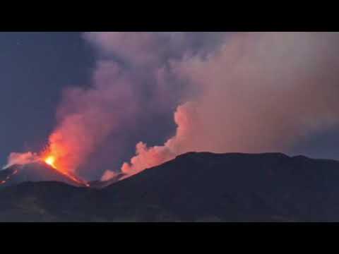Mount Etna volcano Erupts again with ash and lava