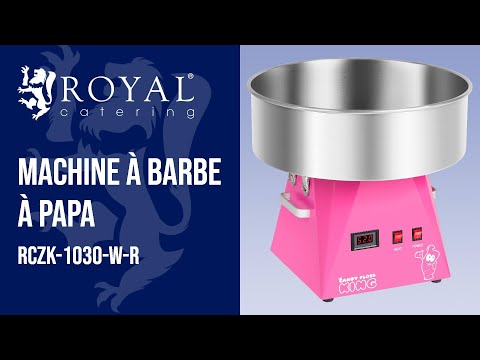 Vidéo - Machine à barbe à papa - 52 cm - rose
