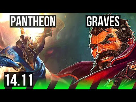 PANTHEON vs GRAVES (JGL) | Rank 1 Panth, 4/1/10, Rank 10, 500+ games | KR Challenger | 14.11