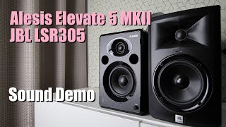 Video thumbnail for Alesis Elevate 5 MKII vs JBL LSR305  ||  Sound Demo w/ Bass Test by DSAUDIO.review