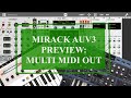miRack AUv3 - Preview: Multi Midi Out with AUM, Cassini, Sunrizer
