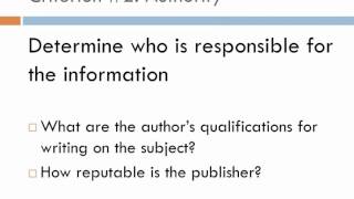 The Five Traditional Print Evaluation Criteria