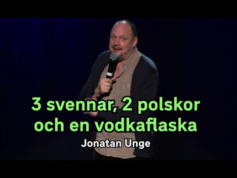 3 svennar, 2 polskor och en vodkaflaska