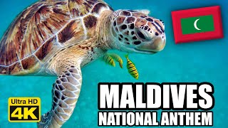 MALDIVES 🇲🇻 National Anthem Qaumii Salaam [Video UHD 4K]