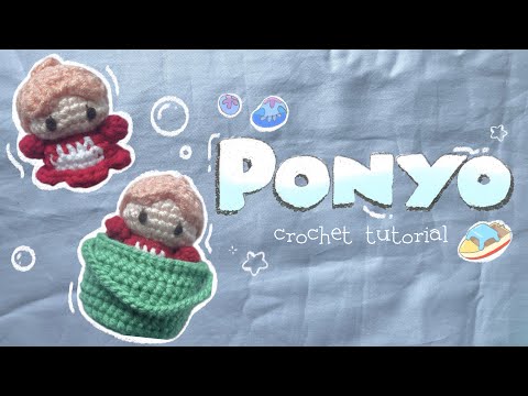 ଳ₊ ⊹ Ponyo in a Bucket Crochet Tutorial | Studio Ghibli Inspired | Cute Amigurumi ⊹ ₊ଳ