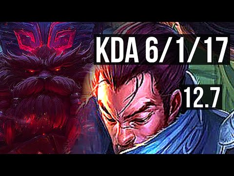 ORNN vs YASUO (TOP) | 6/1/17, 500+ games, Dominating | EUW Diamond | 12.7