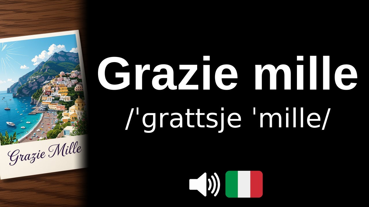 How to pronounce Grazie mille (CORRECTLY!)