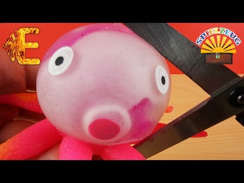 GEFRORENEN SCHLEIM TINTENFISCH ZERSCHNEIDEN - Glibber Slime Kraken Kinder Experiment deutsch