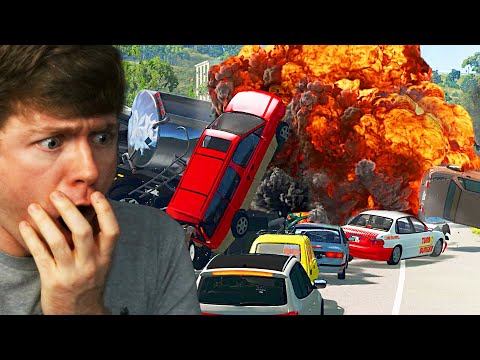 Reacting to EXTREME CAR CRASH! (BeamNG Drive)