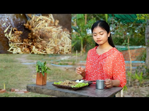 Fried Frog with Ginger