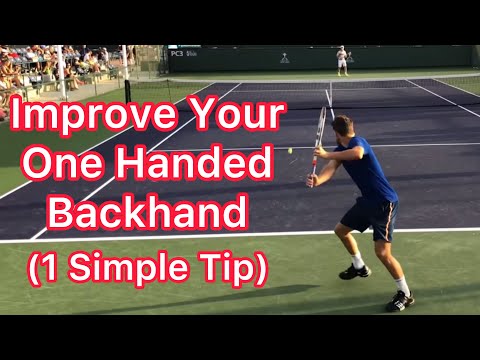 One Tip For HUGE One Handed Backhand Improvement (Tennis Technique Explained)