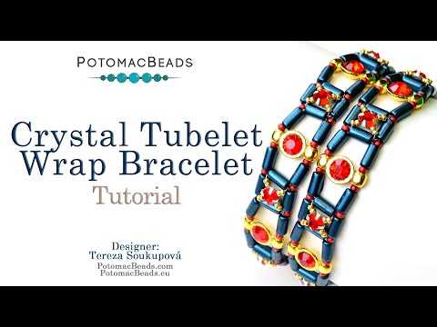 Crystal Tubelet Wrap - DIY Jewelry Making Tutorial by PotomacBeads