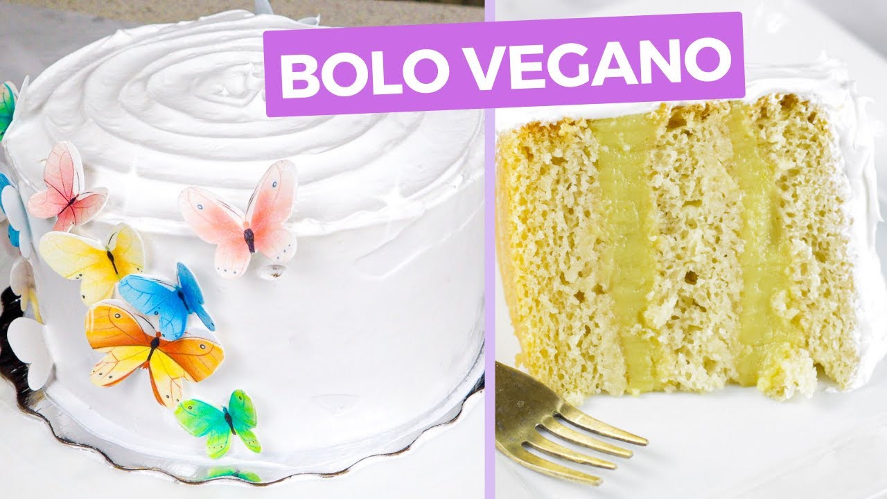 BOLO BRANCO de ANIVERSÁRIO (VEGANO, fofinho e DELICIOSO)