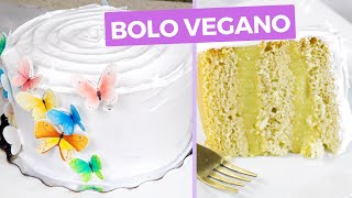 BOLO BRANCO de ANIVERSÁRIO (VEGANO, fofinho e DELICIOSO)